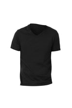 Load image into Gallery viewer, Canvas Mens Jersey Short Sleeve V-Neck T-Shirt (Black)