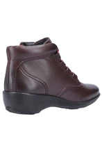 Load image into Gallery viewer, Womens/Ladies Merle Lace Up Leather Ankle Boot - Burgundy