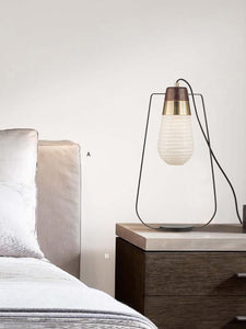 Nova of California Sunset Lantern Lamp | Weathered Brass | White Shade