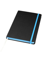 Load image into Gallery viewer, JournalBooks Frapp Fabric Notebook (Solid Black,Blue) (8.3 x 5.1 x 0.7 inches)