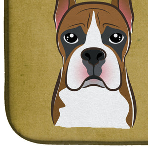 14 in x 21 in Boxer Spoiled Dog Lives Here Dish Drying Mat
