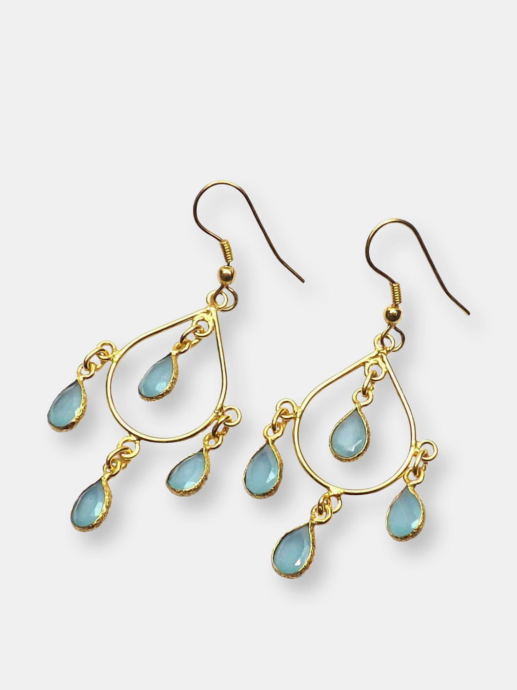 Sara Blue Glass Earrings