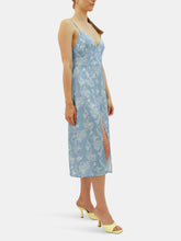 Load image into Gallery viewer, Apéro Dress With Slit - Blue