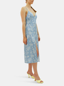 Apéro Dress With Slit - Blue