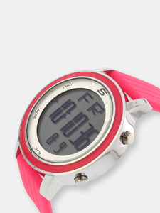 Skechers Watch SR6013 Westport, Digital Display, Chronograph, Date Function, Alarm, Backlight Display, Pink Silicone Band, Silver