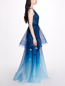 Two-Tiered Teal Gown