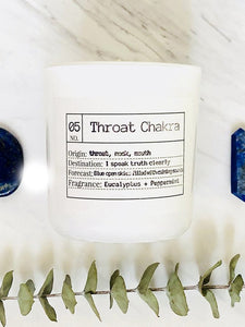 Throat Chakra Soy Candle, Slow Burn Candle