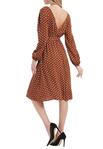 Backless Polka Dot Dress For Women