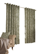 Load image into Gallery viewer, Furn Irwin Woodland Design Ringtop Eyelet Curtains (Pair) (Sage) (46x54in)
