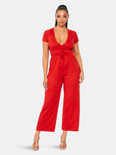 Load image into Gallery viewer, Wild Things Surplice Jumpsuit | Rust