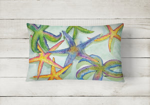 12 in x 16 in  Outdoor Throw Pillow Starfish Canvas Fabric Decorative Pillow