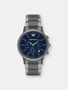 Emporio Armani Men's Renato AR2505 Grey Stainless-Steel Plated Quartz Fashion Watch
