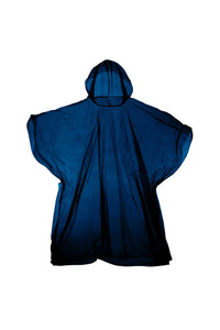Hooded Plastic Reusable Poncho (Navy)