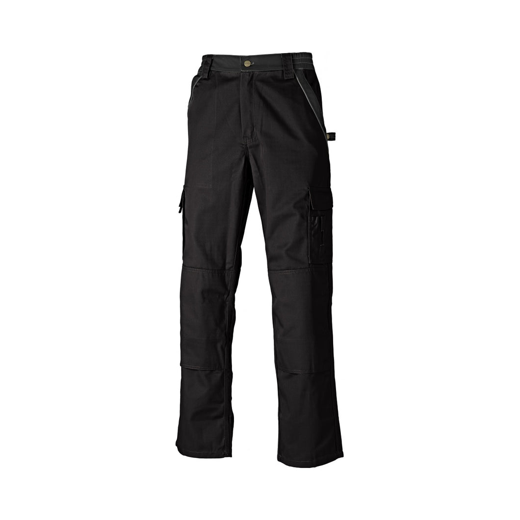 Dickies Industry 300 Mens Two Tone Work Wear Pants With Elasticated Waist (Black)