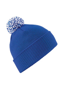 Beechfield Adults Unisex Snowstar Beanie (Bright Royal/White)