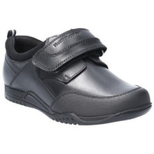 Load image into Gallery viewer, Hush Puppies Boys Noah Senior Touch Fastening Leather School Shoe (Black)