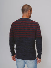 Load image into Gallery viewer, Pique Stitch Crew Sweater - Grey-Navy