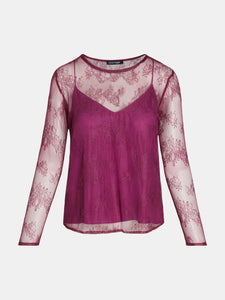 June Sheer Floral Lace Top