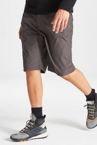Mens Kiwi Long Length Shorts - Black Pepper
