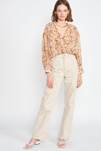 Leah Wrap Blouse