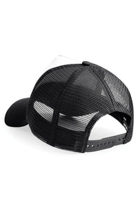 Mens Half Mesh Trucker Cap/Headwear (Pack of 2) (Black/White)