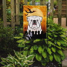 Load image into Gallery viewer, Polyester Halloween White English Bulldog Garden Flag 2-Sided 2-Ply
