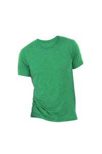 Mens Triblend Crew Neck Plain Short Sleeve T-Shirt - Green Triblend
