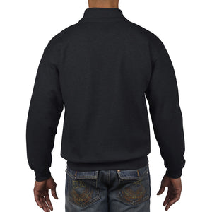 Gildan Adult Vintage 1/4 Zip Sweatshirt Top (Black)
