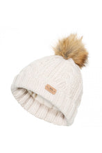 Load image into Gallery viewer, Trespass Girls Ashleigh Bobble Hat (Fawn)