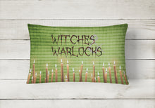 Load image into Gallery viewer, 12 in x 16 in  Outdoor Throw Pillow Witches and Warlocks Halloween Canvas Fabric Decorative Pillow
