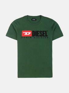 Green Embroidered Logo T-Shirt