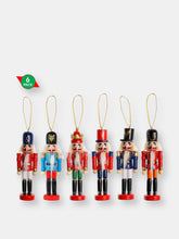 Load image into Gallery viewer, Nutcrackers Hanging Ornament Figures - Christmas Mini Wooden King and Soldier Nutcracker