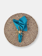 Load image into Gallery viewer, Jute &amp; Wooden Beads Embroidered Placemat