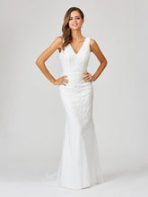 Load image into Gallery viewer, Lara 51043 - Lace Mermaid Bridal Gown With Removable Cape