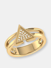 Load image into Gallery viewer, On Point Triangle Diamond Ring in 14K Yellow Gold Vermeil on Sterling Silver