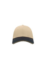 Load image into Gallery viewer, Liberty Sandwich Heavy Brush Cotton 6 Panel Cap - Natural/Navy