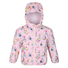 Load image into Gallery viewer, Regatta Girls Ellison Printed Waterproof Jacket (Pastel Pink)