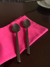 Load image into Gallery viewer, Vibhsa Black Silverware Flatware Dinner Spoon Set Of 6