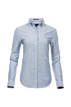 Load image into Gallery viewer, Tee Jays Womens/Ladies Perfect Long Sleeve Oxford Shirt (Light Blue)