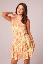 Load image into Gallery viewer, Love Child Chartreuse Ruffle Mini Dress
