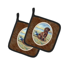 Load image into Gallery viewer, Chocolate Labrador Puppy   Pair of Pot Holders