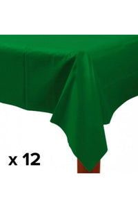Amscan Rectangular Plastic Tablecover (Pack Of 12) (Festive Green) (54 x 108in)