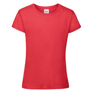 Fruit Of The Loom Big Girls Sofspun Short Sleeve T-Shirt (Pack of 2) (Red)