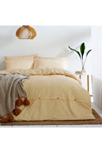 Load image into Gallery viewer, The Linen Yard Holbury Duvet and Pillowcase Set (Ochre) (Double)
