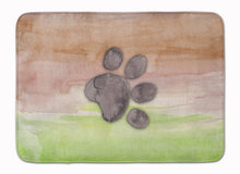 Load image into Gallery viewer, 19 in x 27 in Dog Paw Watercolor Machine Washable Memory Foam Mat
