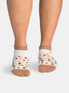 Bamboo Socks | Everyday Ankle | Polka Dot Toasted Coconut