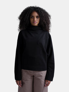 Crop Sweatshirt With Asymmetric Cuts
