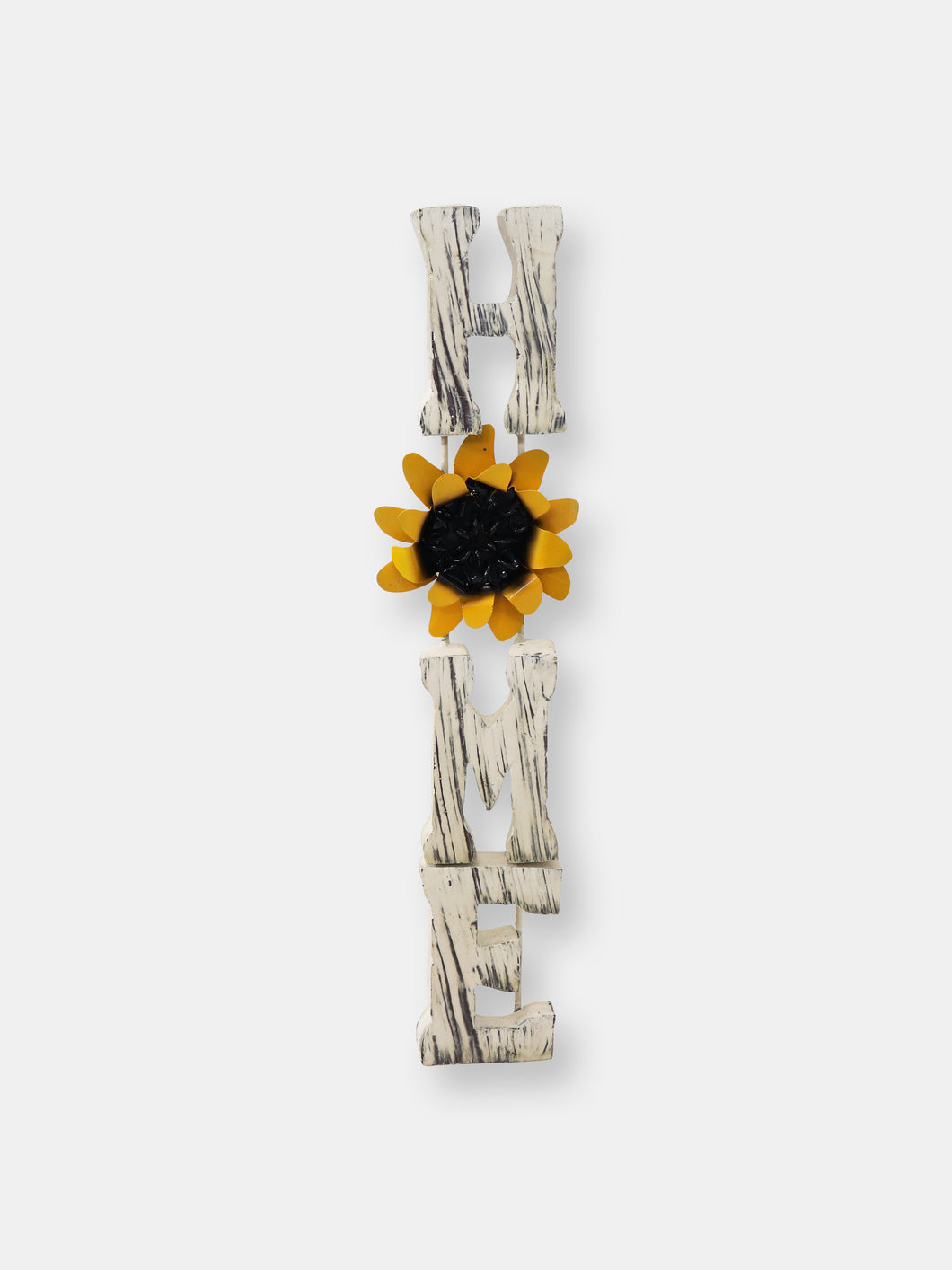 Indoor/outdoor Metal Home Sign with Decorative Sunflower - 24.5