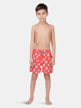 Load image into Gallery viewer, Boys Rose + Blue Starfish Swim Trunks