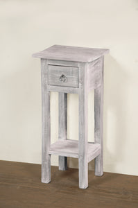 Shabby Chic Cottage 11.8 in. Solid Wood End Table with 1 Drawer